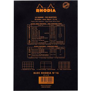 Produktbild für Notizblock Rhodia 162009C, schwarz, A5