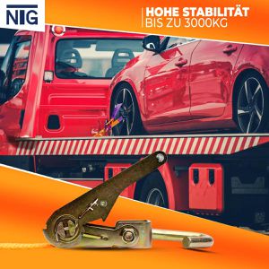 Produktbild für Spanngurt NTG für Autotransporte, mit Spitzhaken und Ratsche
