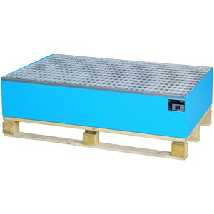 Auffangwanne BAUER 2010, blau, aus Stahl