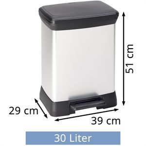 Produktbild für Mülleimer Curver Deco Bin Metallics, silber