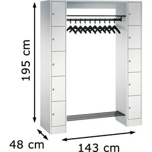 Produktbild für Schließfachschrank CP-Möbel Serie 8070, lichtgrau