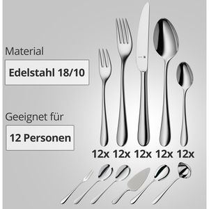 Produktbild für Besteck-Set WMF Merit, mit Besteckkasten, Edelstahl 18/10