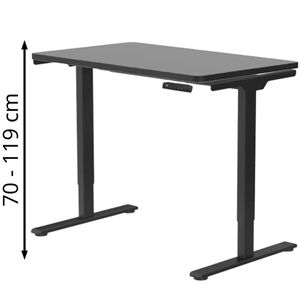 Produktbild für Schreibtisch FlexiSpot E1B Pro, schwarz / schwarz