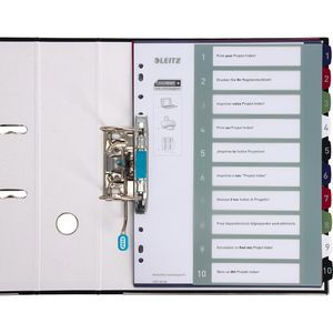 Produktbild für Register Leitz 1237 Style, A4 Überbreite, 1-10