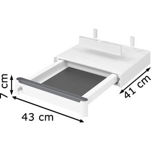 Produktbild für Unterbau-Schublade Hammerbacher UCBS/W, weiß, aus Metall