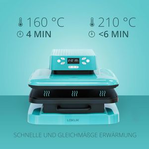 Produktbild für Transferpresse LOKLiK Auto Heat Press, blau