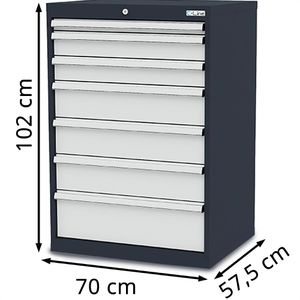 Produktbild für Schubladenschrank Simplaflex CL7H101231, Metall
