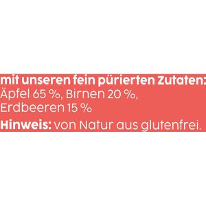 Produktbild für Fruchtpüree Bebivita Erdbeere in Apfel Birne,100% Frucht