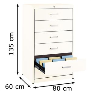 Produktbild für Karteischrank Mauser BVB1E10SD, für DIN A5