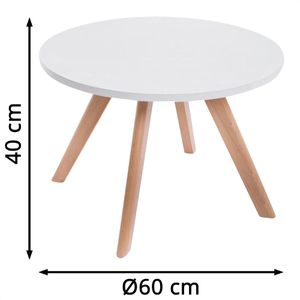 Produktbild für Beistelltisch CLP Eirik 201588726, weiß, aus Holz