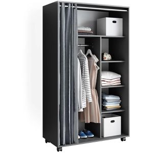 Produktbild für Kleiderschrank Vicco Doros, anthrazit