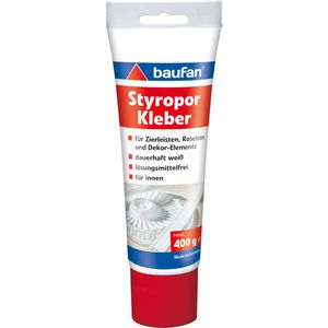 Baufan Montagekleber 102510, 400g, Styroporkleber, schnellhaftend, weiß