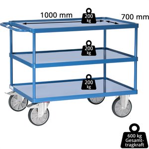 Produktbild für Tischwagen Fetra 2422W, aus Metall