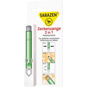 Zeckenzange SARAZEN 2in1, grün