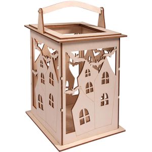 Produktbild für Laterne Rayher 62895505, Holzlaterne Fledermaus, braun, indoor