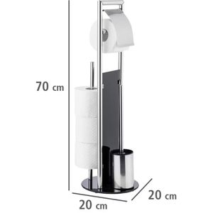 Produktbild für WC-Garnitur Wenko Ravina, mit Ersatzrollenhalter