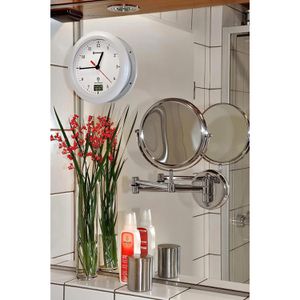 Produktbild für Wanduhr Bresser MyTime Bath, Aluminium, analog, Funkuhr