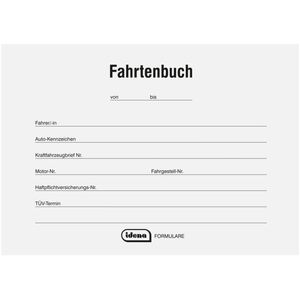 Produktbild für Fahrtenbuch Idena 10844, A6 quer