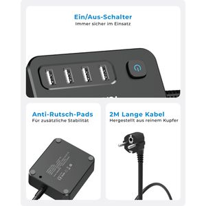 Produktbild für Steckdosenleiste Voomy Power S2, mit 2m Kabel