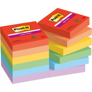 Haftnotizen Post-it Super Sticky Playful, bunt