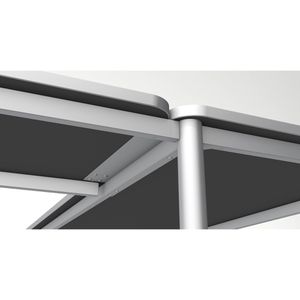 Produktbild für Schreibtisch Kerkmann Prime, weiß / silber