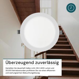 Produktbild für LED-Einbaustrahler Luxula LX300143, warm- bis kaltweiß