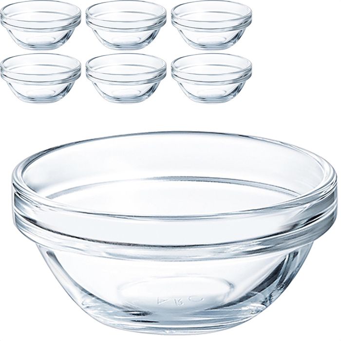 Arcoroc BATANIA Glaschalen-Set – 24 Stück, 0,03 L, ø 6 Cm, Transparent & Stapelbar, Für Buffet, Frühstück, Dips