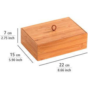 Produktbild für Holzkiste Wenko Terra L mit Deckel, Bambus