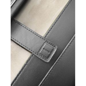 Produktbild für Schreibmappe Monolith schwarz, Lederfaserstoff
