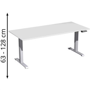 Produktbild für Schreibtisch Geramöbel Elevate Plus, lichtgrau / silber