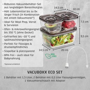 Produktbild für Vakuumbehälter Caso VacuBoxx Eco-Set, Glas, 3-teilig