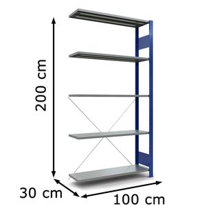 Produktbild für Anbauregal Schulte 12635-B, 5 Metallböden