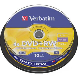 DVD-Rohlinge Verbatim 43488, wiederbeschreibbar, DVD+RW