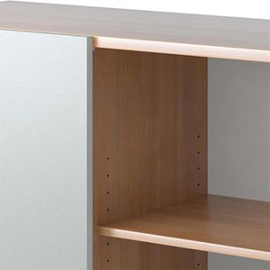 Produktbild für Sideboard Hammerbacher 1780, aus Holz, silber / nussbaum