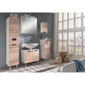 Produktbild für Bad-Hängeschrank Schildmeyer Mars 130479, eiche / weiß