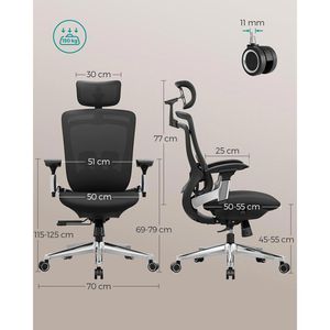 Produktbild für Bürostuhl Songmics OBN068B01