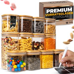 Vorratsglas Clidor mit Bambusdeckel