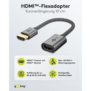 Produktbild für HDMI-Adapter Goobay High Speed Flexadapter, 79145
