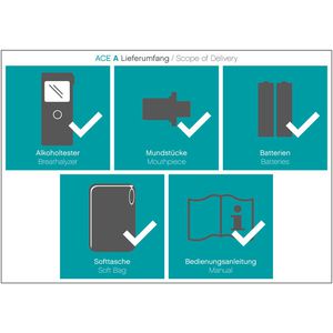 Produktbild für Alkoholtester ACE-Instruments A, 107059, digital