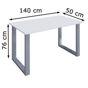 Produktbild für Schreibtisch VCM Lona, 914680, weiß / silber
