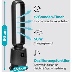 Produktbild für Ventilator Proficare PC-TVL 3152, anthrazit, 86 cm