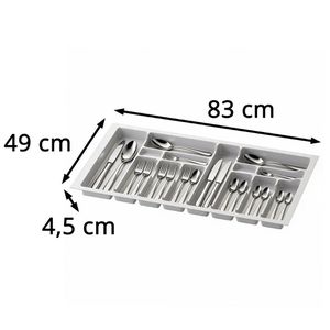 Produktbild für Besteckkasten Sossai Divio, weiß, aus Kunststoff