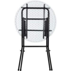 Produktbild für Stehtisch CASARIA 101585, weiß, Ø 72 cm, klappbar