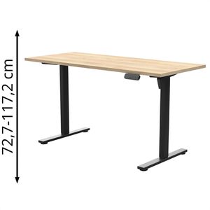 Produktbild für Schreibtisch Möbelpartner Emmik 702074, weißeiche / schwarz
