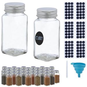 Produktbild für Gewürzgläser Relaxdays aus Glas, mit Aluminiumdeckel