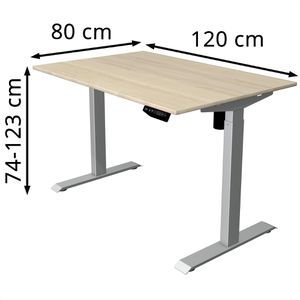 Produktbild für Schreibtisch Kerkmann Move 1, ahorn / silber