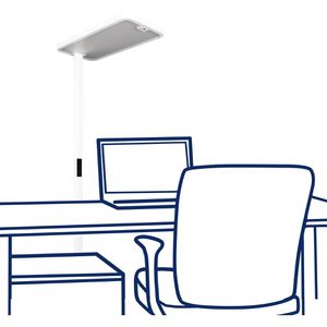 Produktbild für Stehlampe Rolf-Kern Office Pro, LED, silber, 197 cm