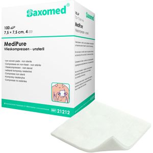 Produktbild für Vlieskompressen Saxomed MediPure, 4-lagig, unsteril