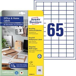 Universaletiketten Zweckform LR3666-10 Recycling