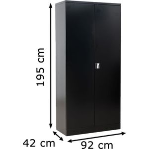 Produktbild für Mehrzweckschrank G-Office UNC.19/N, abschließbar, schwarz